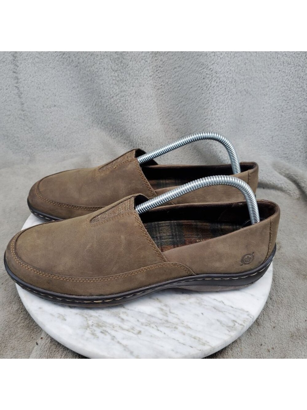 Born Shoes Womens Size 9.5 Lex Brown Leather Slip On Loafers *Read*